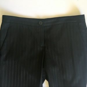 THEORY | Black pinstripe trousers